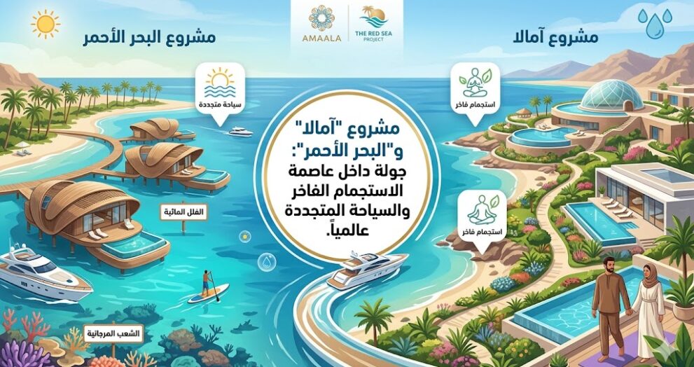 مشروع "آمالا" و"البحر الأحمر": جولة داخل عاصمة الاستجمام الفاخر والسياحة المتجددة عالمياً.