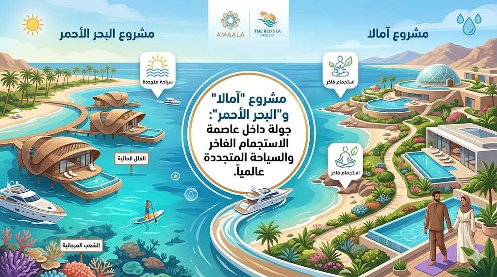 مشروع "آمالا" و"البحر الأحمر": جولة داخل عاصمة الاستجمام الفاخر والسياحة المتجددة عالمياً.