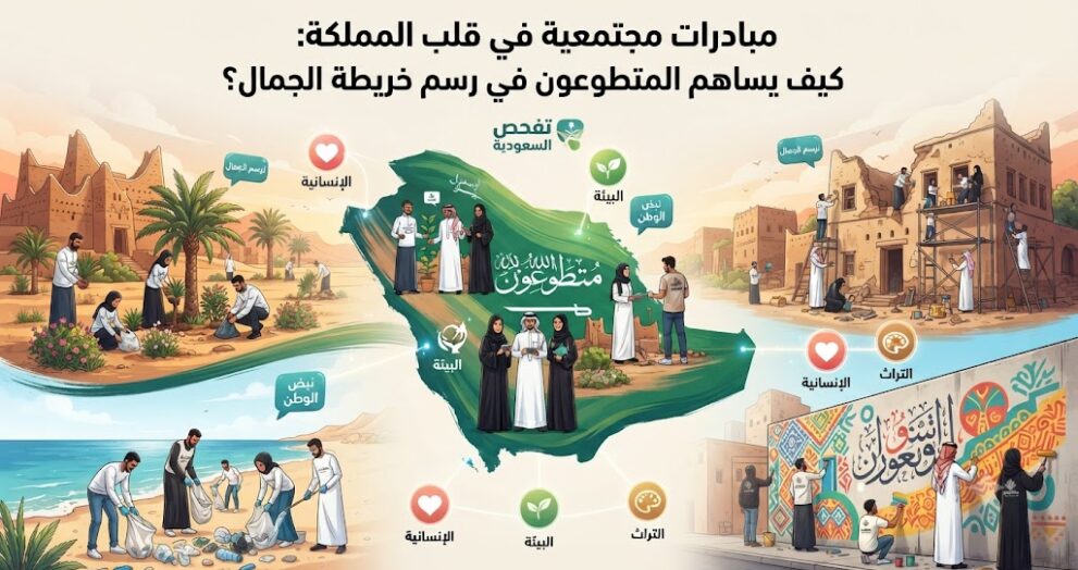 مبادرات مجتمعية في قلب المملكة: كيف يساهم المتطوعون في رسم خريطة الجمال؟