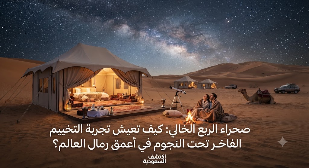 صحراء الربع الخالي: كيف تعيش تجربة التخييم الفاخر تحت النجوم في أعمق رمال العالم؟